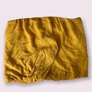 Alice + Olivia Yellow Silk strapless Crop Top Small